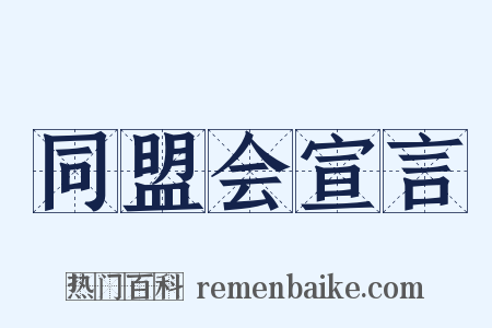 同盟会宣言是什么意思的图片